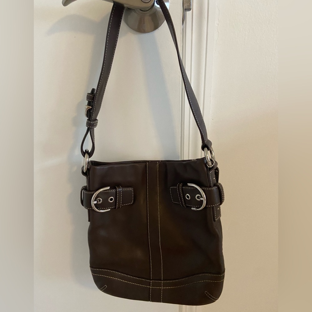 Vintage COach chocolate brown shoulder bag